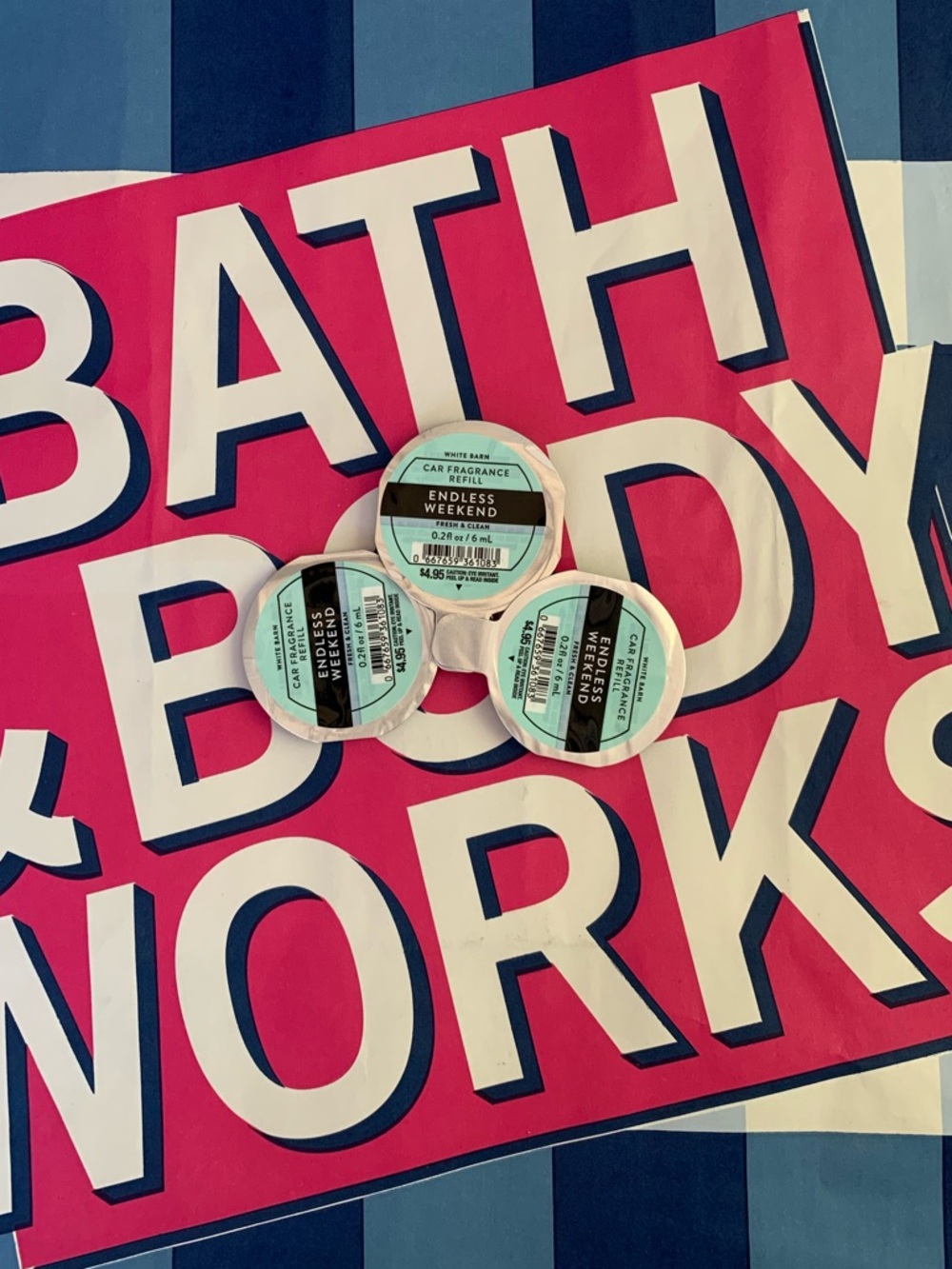 NWT Bath & Body Works Endless Weekend Car Fragrance Refills